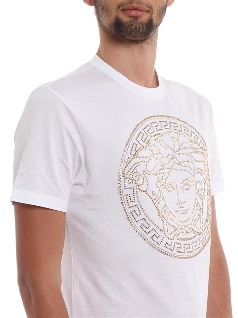 white and gold versace t shirt